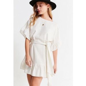 Urban Outfitters Suddenly Spring Linen Tie Dress